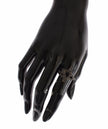 Chic Black Rhodium Silver CZ Crystal Ring