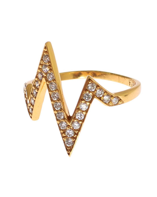 Glamorous Gold Plated Sterling Silver Ring