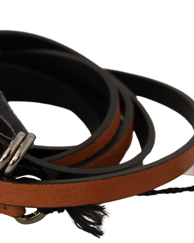 Elegant Brown Leather Fashion Belt