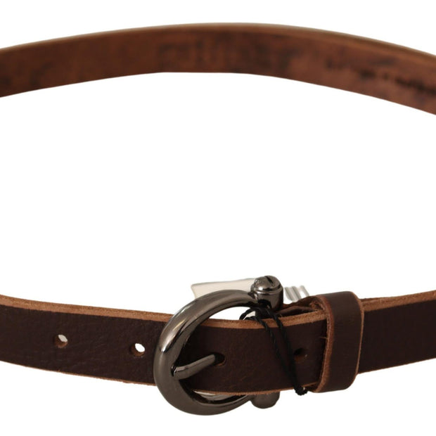 Elegant Brown Leather Fashion Belt