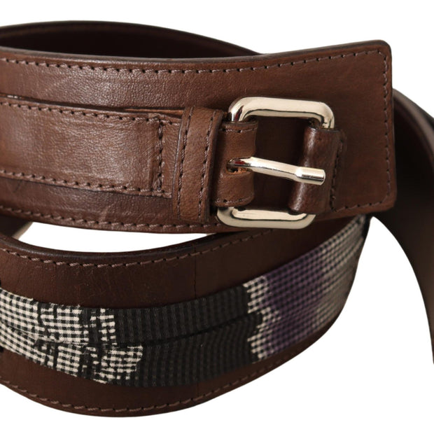 Elegant Brown Leather Fashion Belt