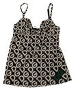 Black White Logo Print Camisole Top Underwear