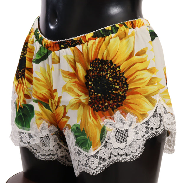 Sunflower Lace Lingerie Shorts - Silk Blend