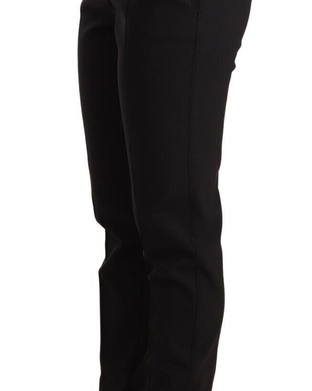 Black Tapered Women Trouser Virgin Wool Pants