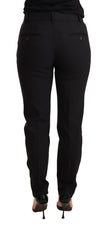 Black Tapered Women Trouser Virgin Wool Pants