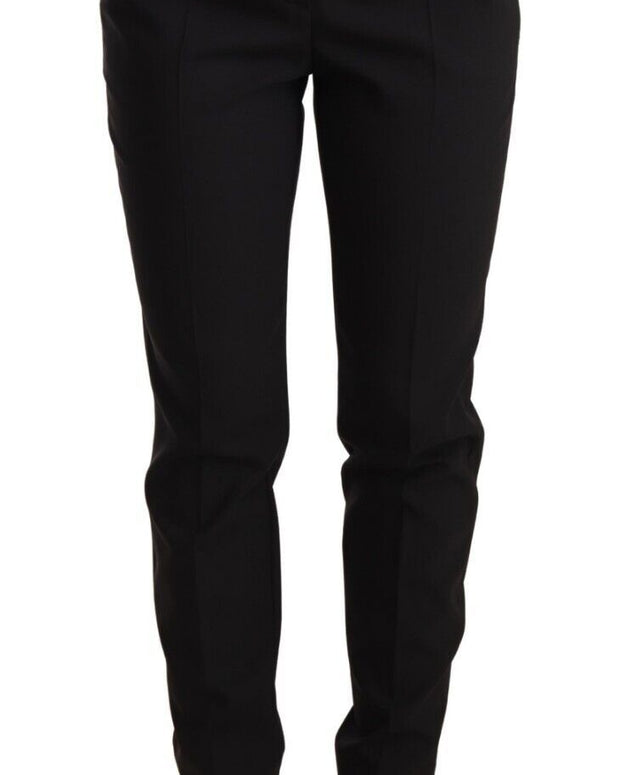 Black Tapered Women Trouser Virgin Wool Pants
