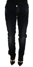 Elegant Dark Blue Slim-Fit Denim