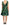 Elegant Flared Mini A-Line Dress in Green Leaf Print