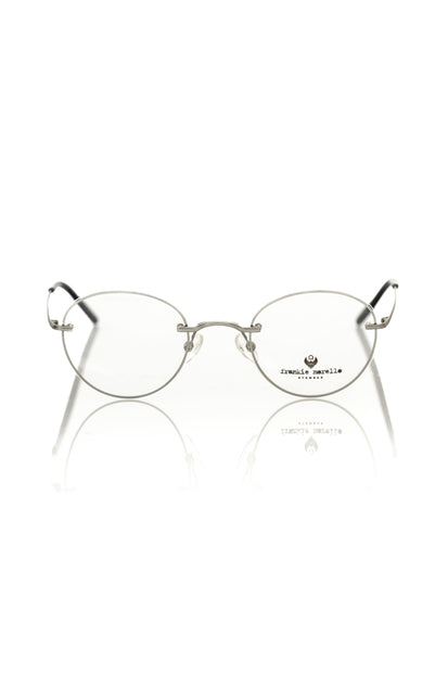 "Silver Metallic Unisex Eyeglass Frame"