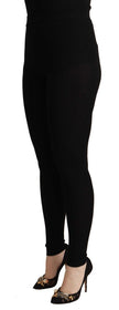 Black Cashmere Stretch Waist Tights Pants