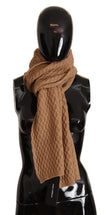 Dark Brown Wrap Shawl Knitted Camel Scarf