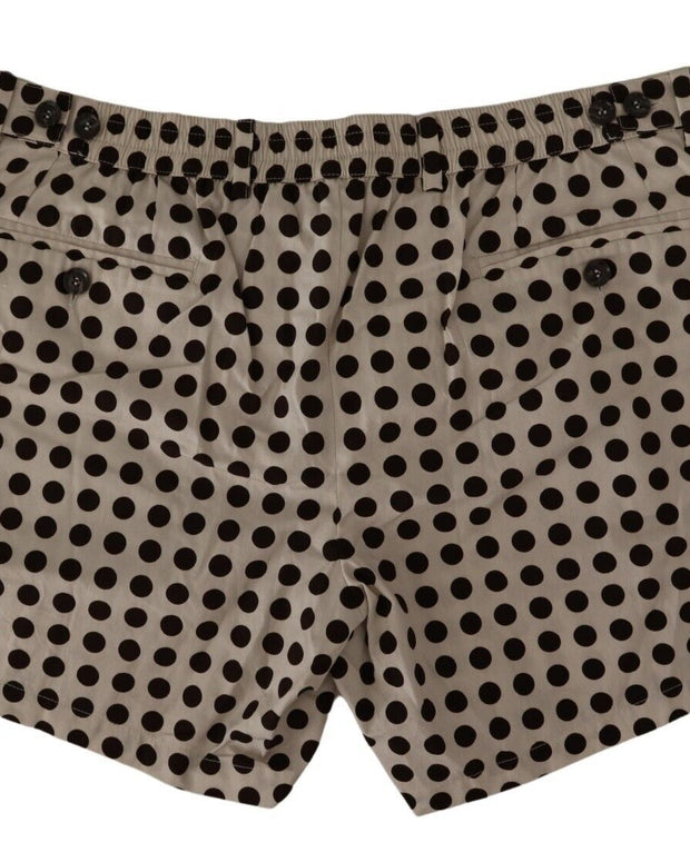 Elegant Polka Dot Cotton Shorts