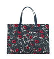 Medium Nylon Retro Batik Print Shoulder Tote Handbag