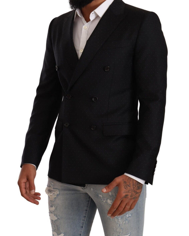 Black Dotted Double Breasted MARTINI Jacket