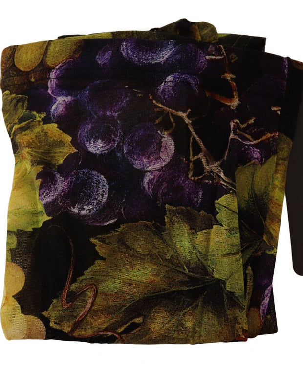 Black Grapes Print Stockings Tights