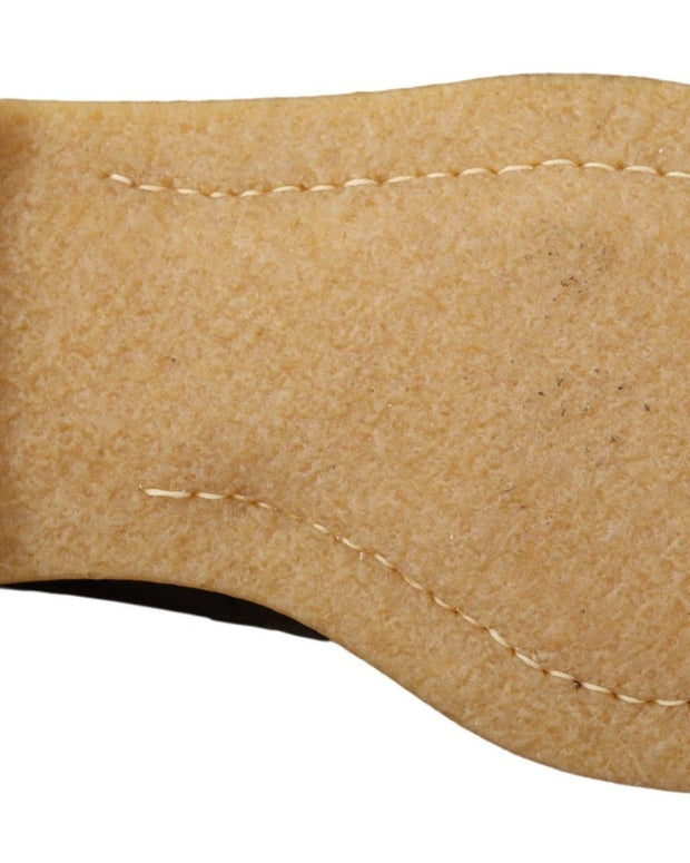 Brown Velvet Exotic Leather Boots