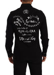 Black Slim Cotton Denim Stretch Shirt