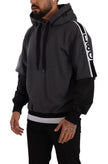 Gray Black Cotton Hooded #DGMILLENNIALS Sweater