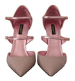 Pink Glittered Strappy Sandals Mary Jane Shoes