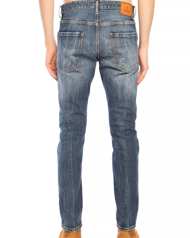 Navy Distressed 'Cool Guy Jean' Denim Pants