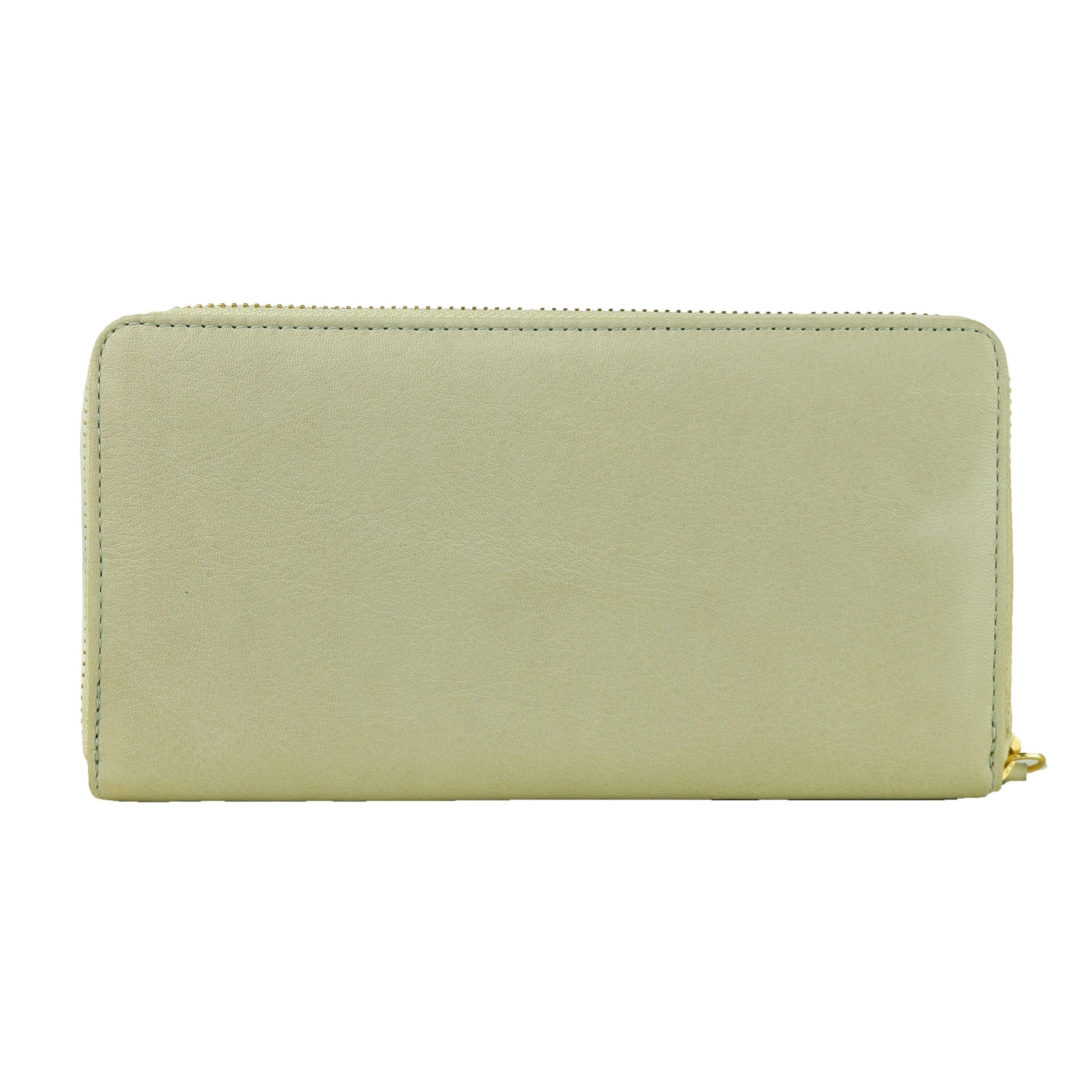 Gray Calfskin Women Wallet