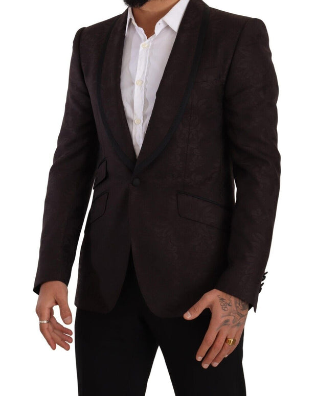Purple Jacquard Single Breasted SICILIA Blazer