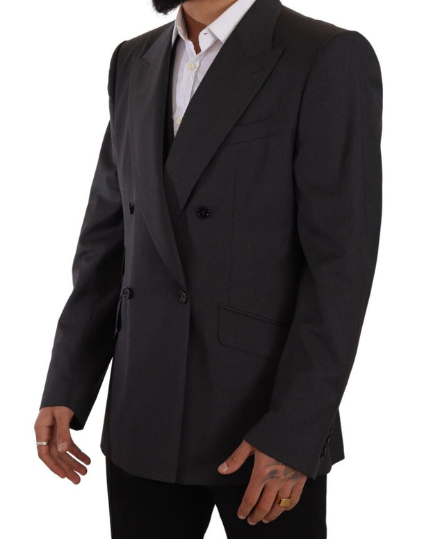 Gray Double Breasted 2 Piece SICILIA Blazer