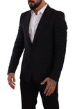 Black Slim Fit Vest 2 Button MARTINI Blazer