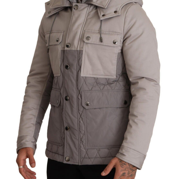 Elegant Lightweight Gray Windbreaker Jacket