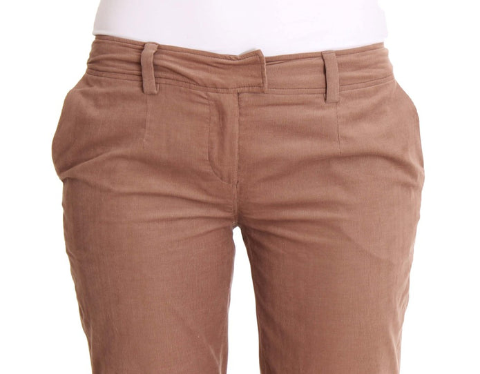 Chic Brown Cropped Corduroy Pants