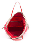 Red Polyester Women Handbag