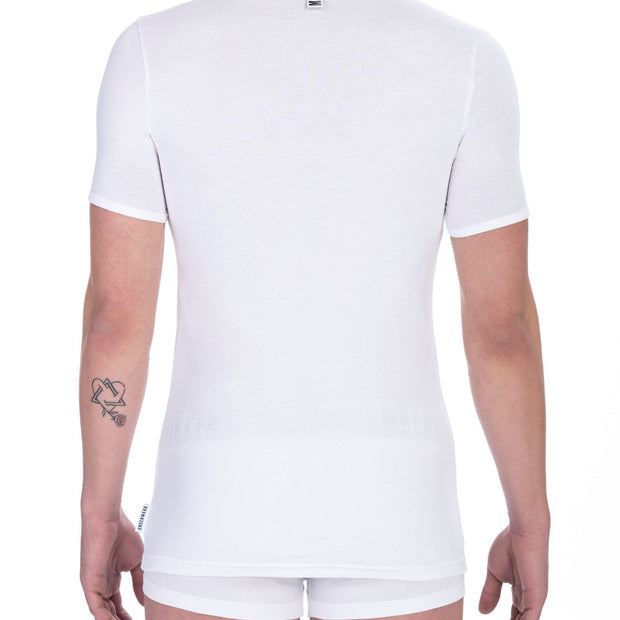 White Cotton Men T-Shirt