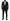 Elegant Black Wool Martini Suit