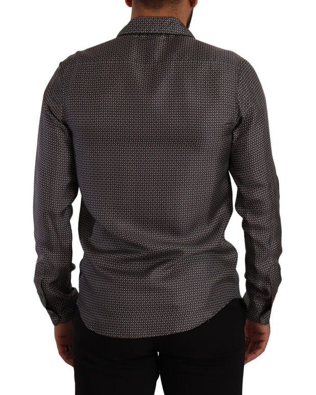 Gray Fantasy Pattern Pajama Top Mens Shirt