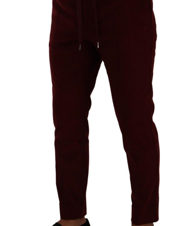 Bordeaux Velvet Mens Formal Trouser Dress Pants