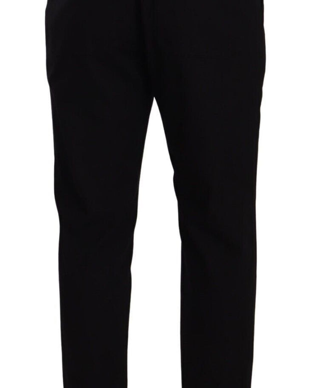 Black Cotton Stretch Chinos Trouser Jeans