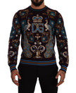 Bordeaux Cashmere DG Crown Embroidered Sweater
