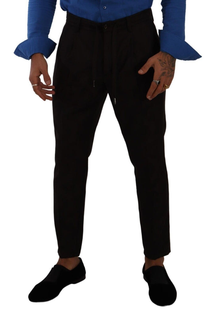 Bordeaux Wool Men Skinny Trouser Pants