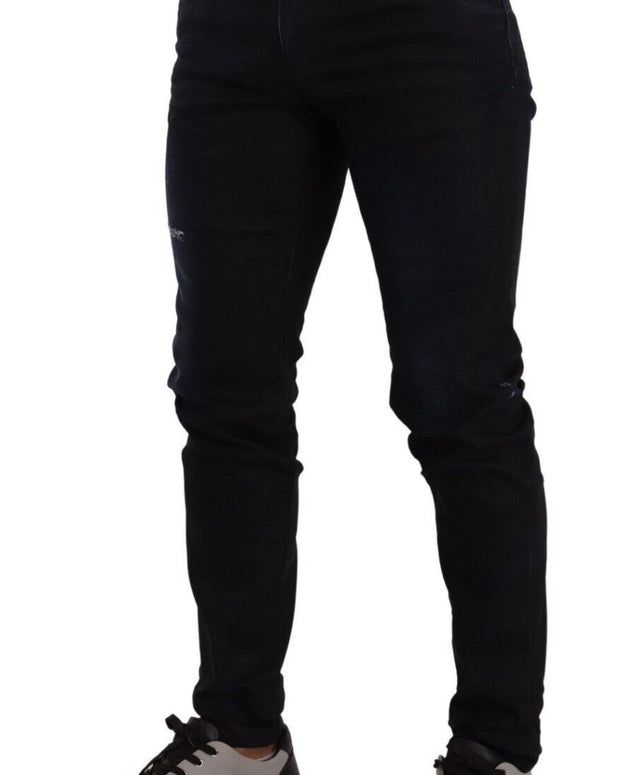 Blue Cotton Stretch Skinny Denim Trouser Jeans