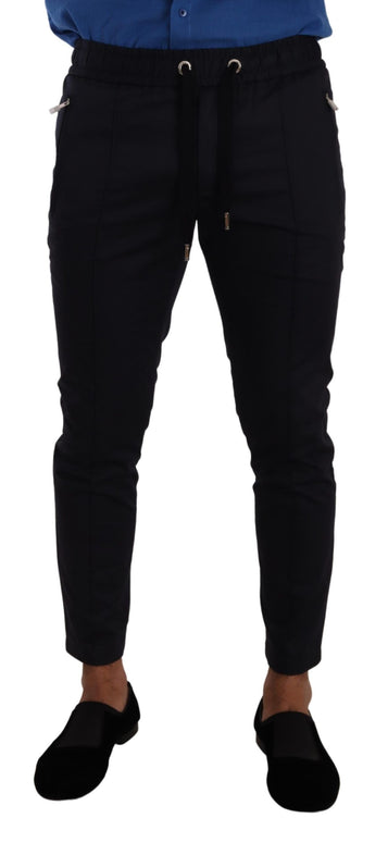 Blue Cotton Stretch Jogging Trouser Pants