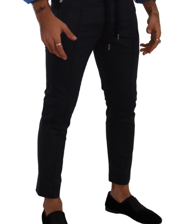 Blue Cotton Stretch Jogging Trouser Pants