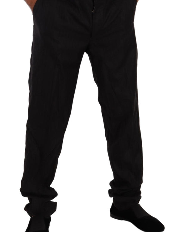 Gray Wool Silk Dress Trouser Dress Pants