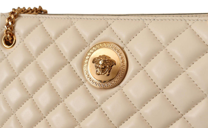 Elegant Quilted Nappa Leather Tote