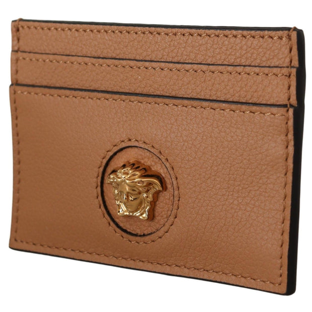 Elegant Medusa Calf Leather Card Holder