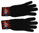 Elegant Black Virgin Wool Gloves