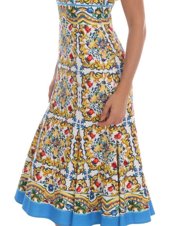 White Majoilca Sleeveless Sheath A-line Dress