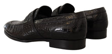 Elegant Crocodile Leather Moccasin Shoes