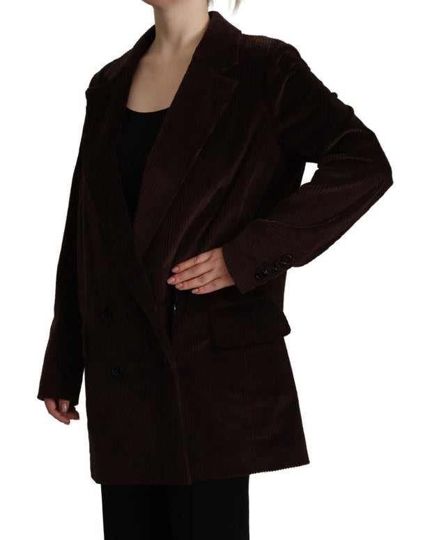 Bordeaux Corduroy Cotton Blazer Oversized Jacket