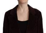 Bordeaux Corduroy Cotton Blazer Oversized Jacket