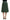 Metallic Green High Waist A-line Pleated Skirt